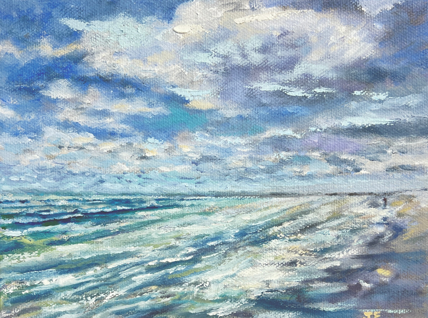 Ten Florida Moments No. 1 - Original Small Oil Painting Florida Coast 6" x 8"