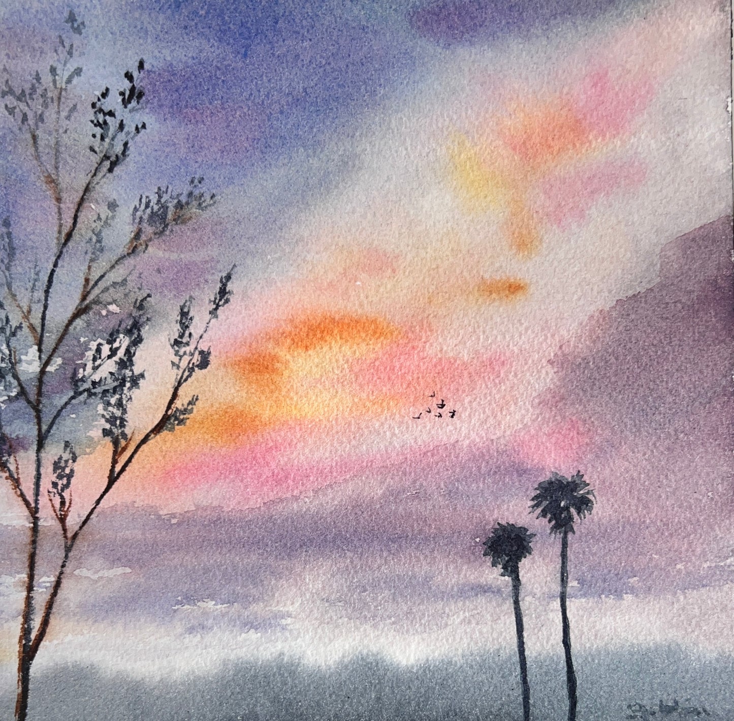 Two Palms in the distance