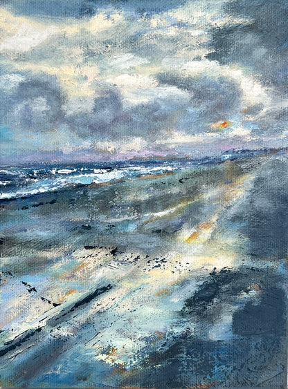 Ten Florida Moments — No. 2  Original small painting of Florida Coast 8" x 6"