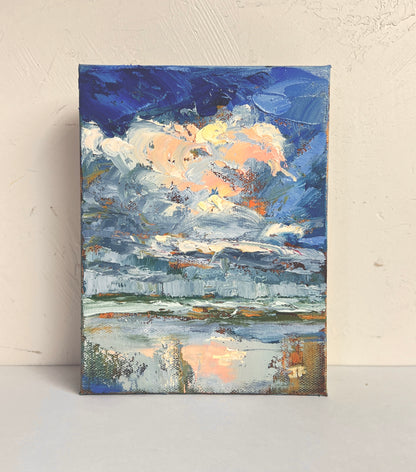 Ten Florida Moments #3 - Original Small Oil Painting Florida Coast 8x6”