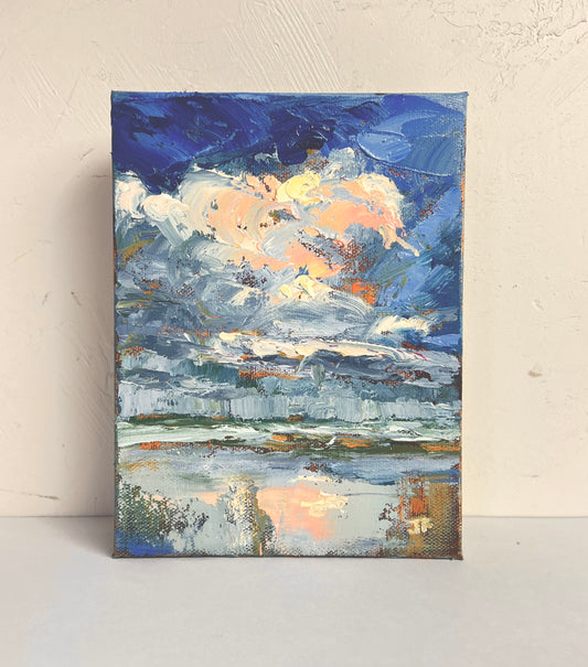 Ten Florida Moments #3 - Original Small Oil Painting Florida Coast 8x6”
