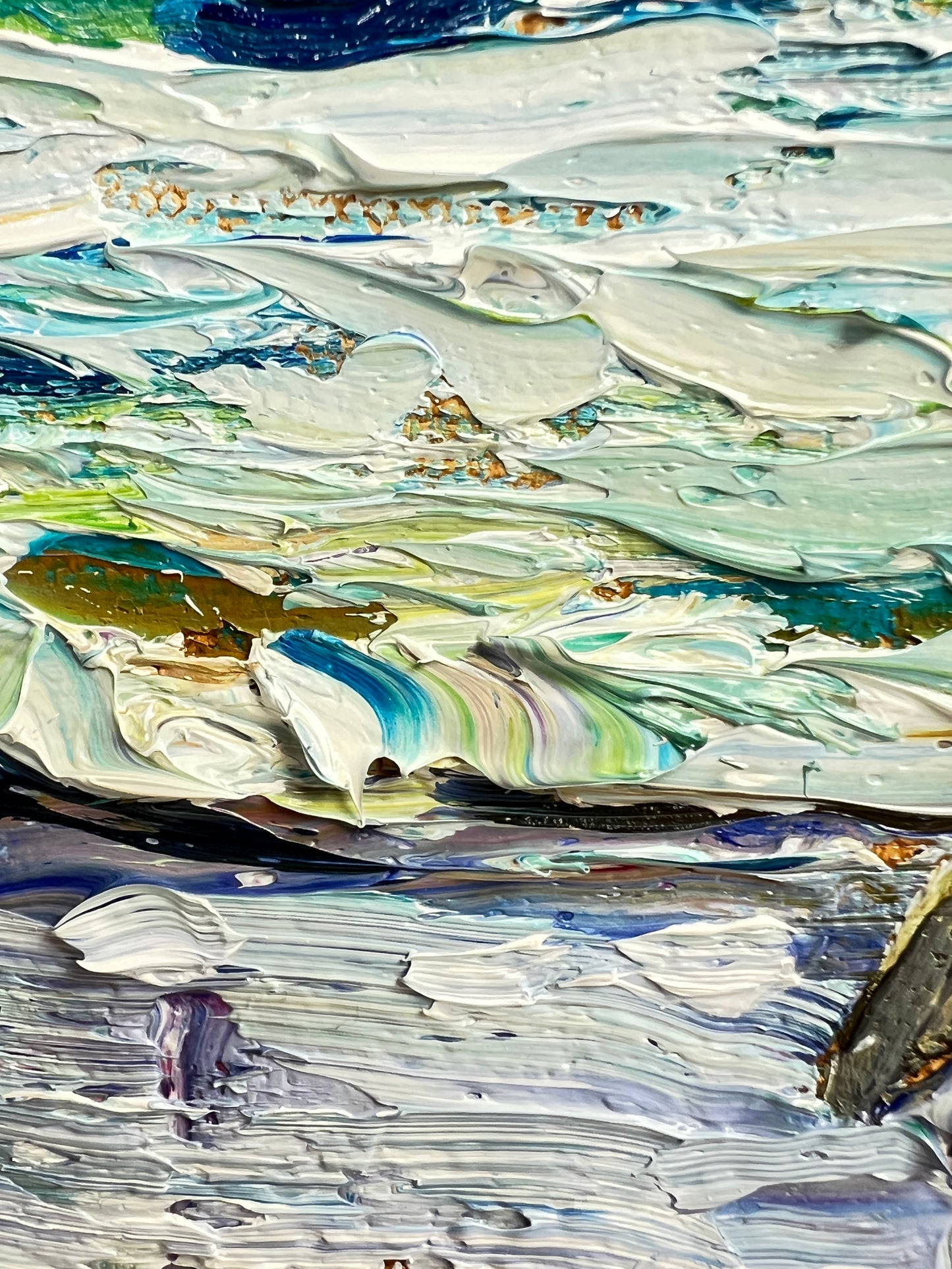 Ten Florida Moments No. 7 – Original Small Palette Knife Oil Painting Florida Heron 6x8