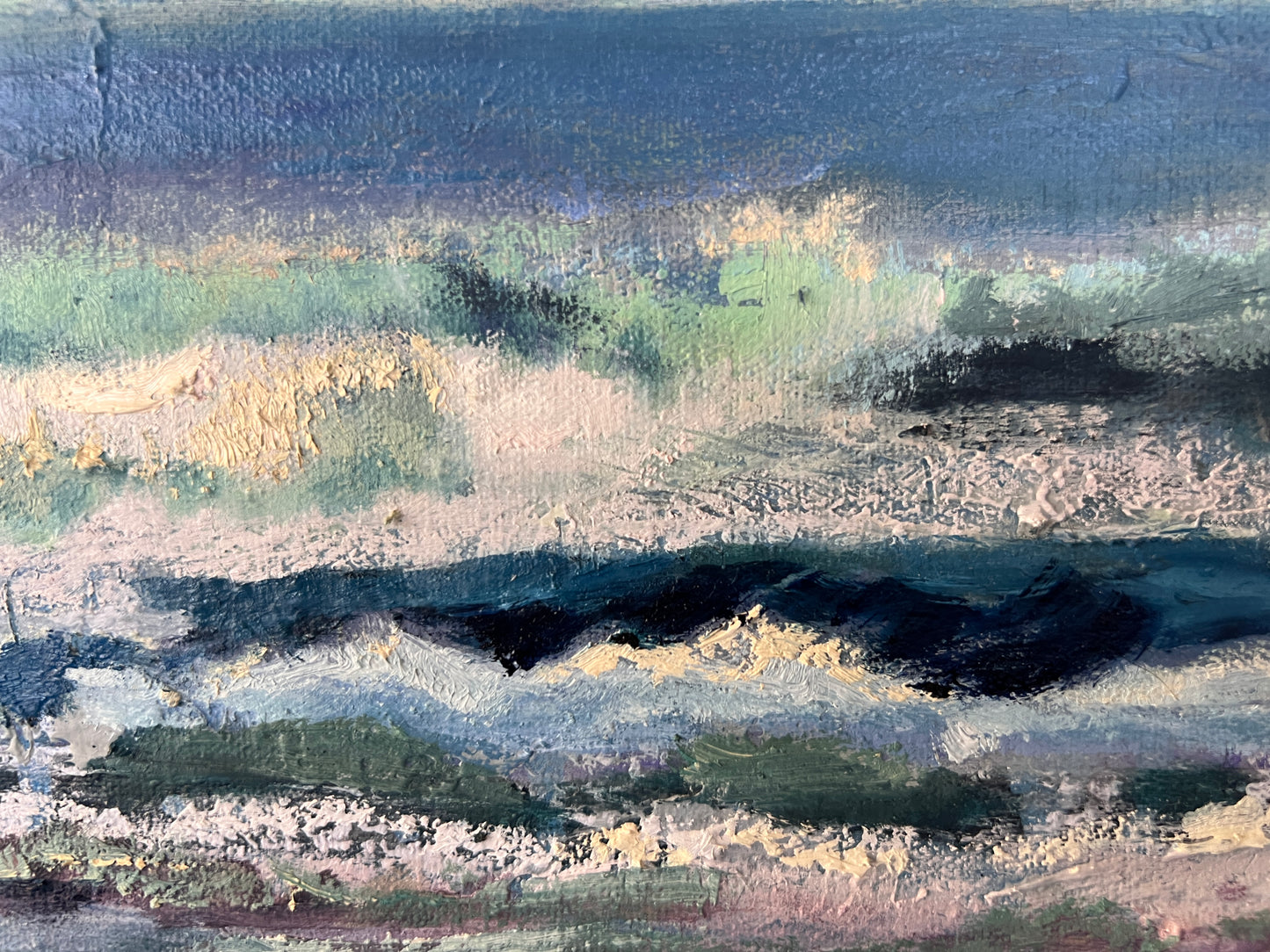 Florida Ocean Afternoon - Original Coastal Oil Painting on Canvas 18"x24"