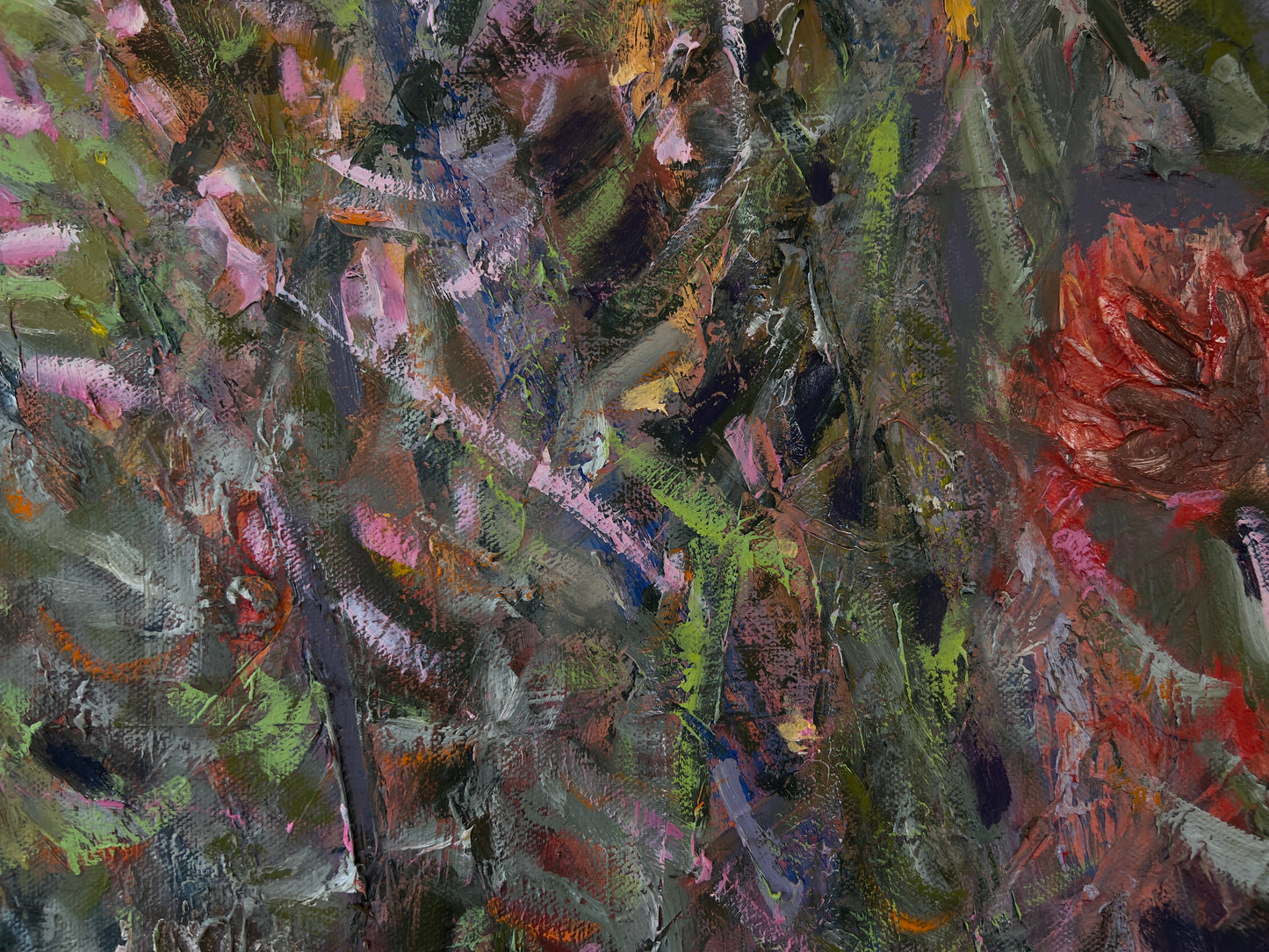 At the water's edge - Wetlands oil abstract landscape painting on canvas
