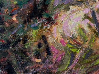 At the water's edge - Wetlands oil abstract landscape painting on canvas