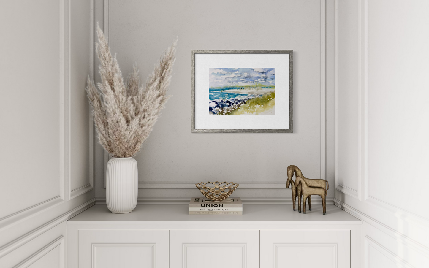 Florida Beach Morning Watercolor Painting – Original Ponce Inlet Coastal Art 10x1