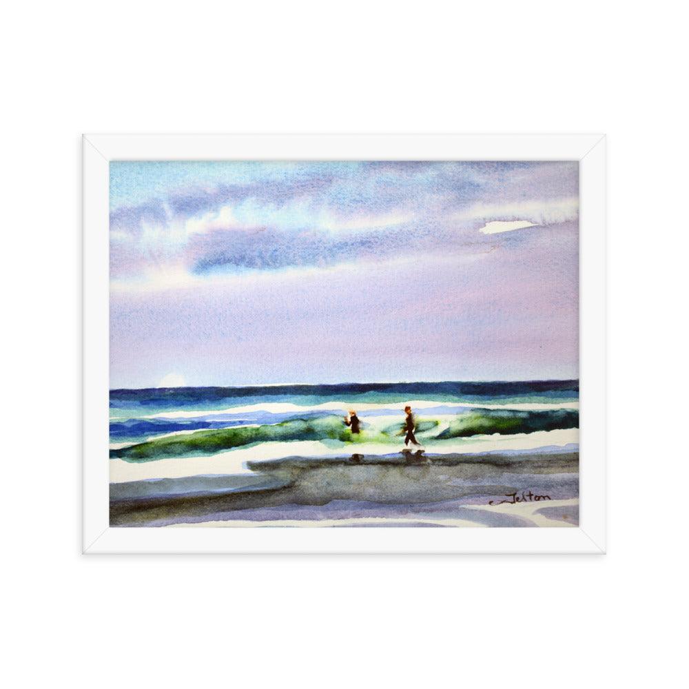 Afternoon surfers Framed poster - Julianne Felton