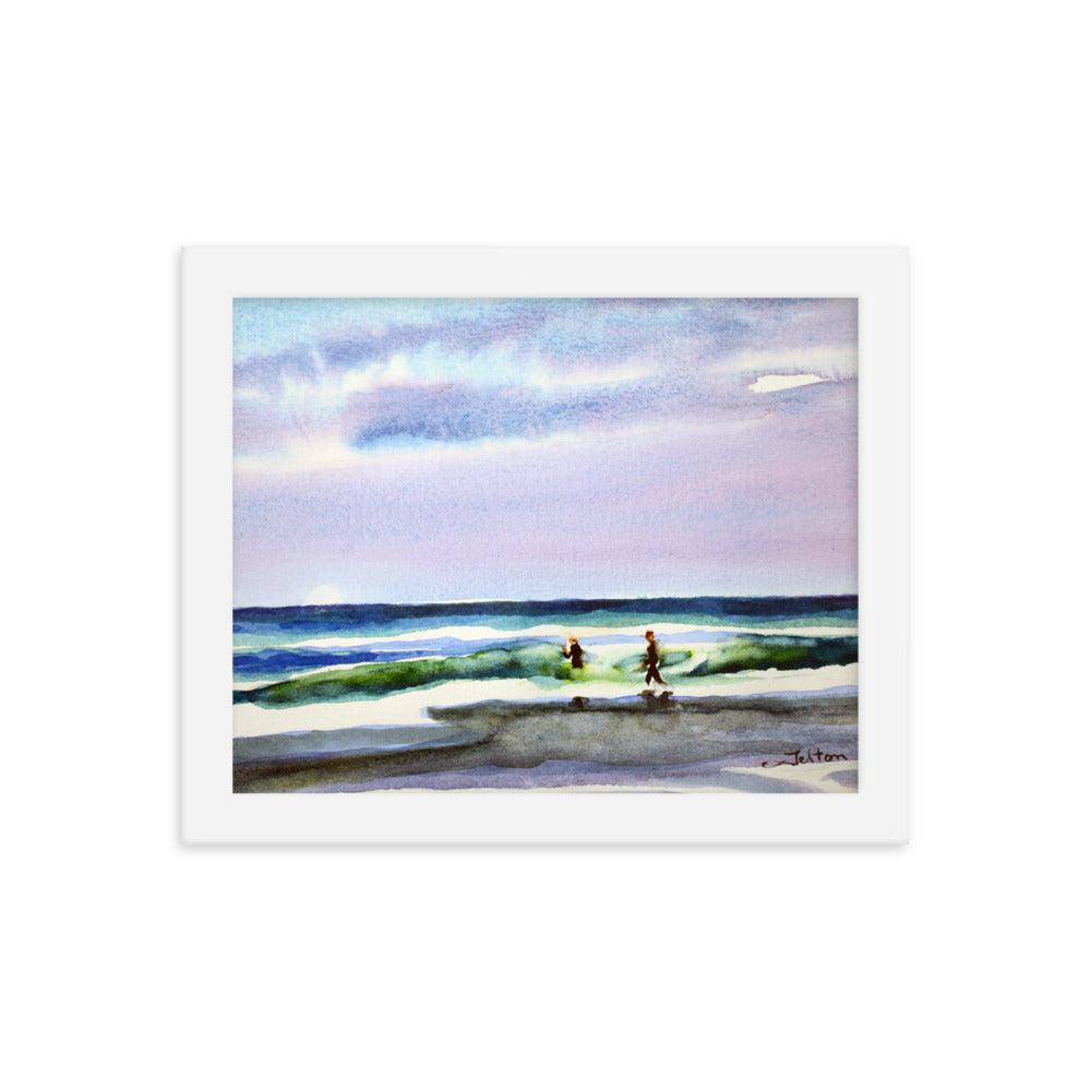 Afternoon surfers Framed poster - Julianne Felton