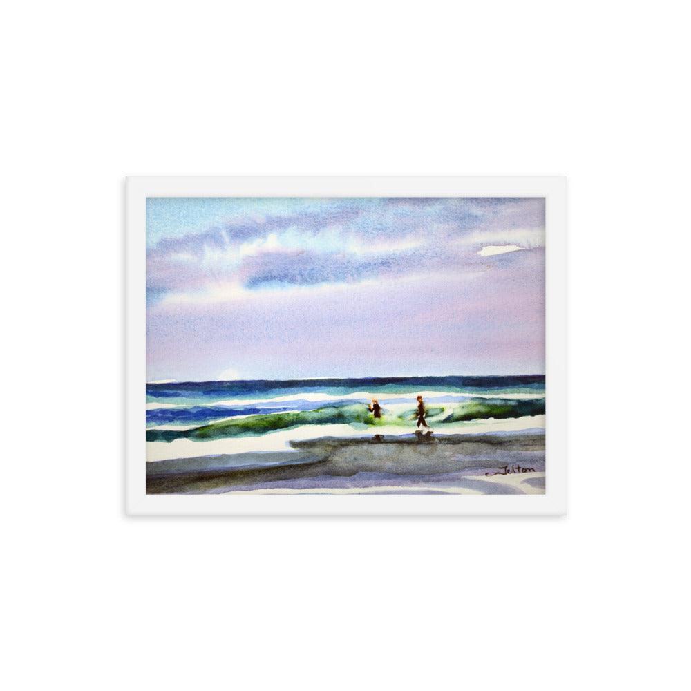 Afternoon surfers Framed poster - Julianne Felton