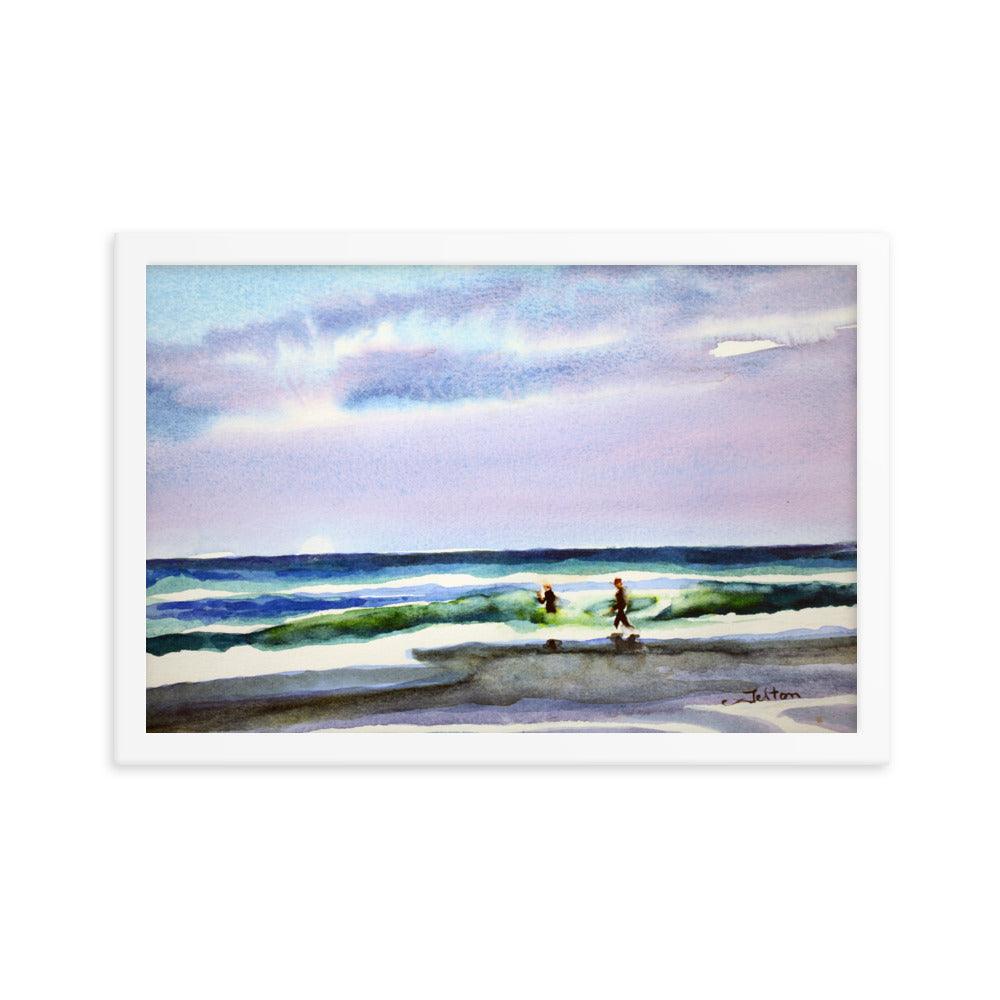 Afternoon surfers Framed poster - Julianne Felton