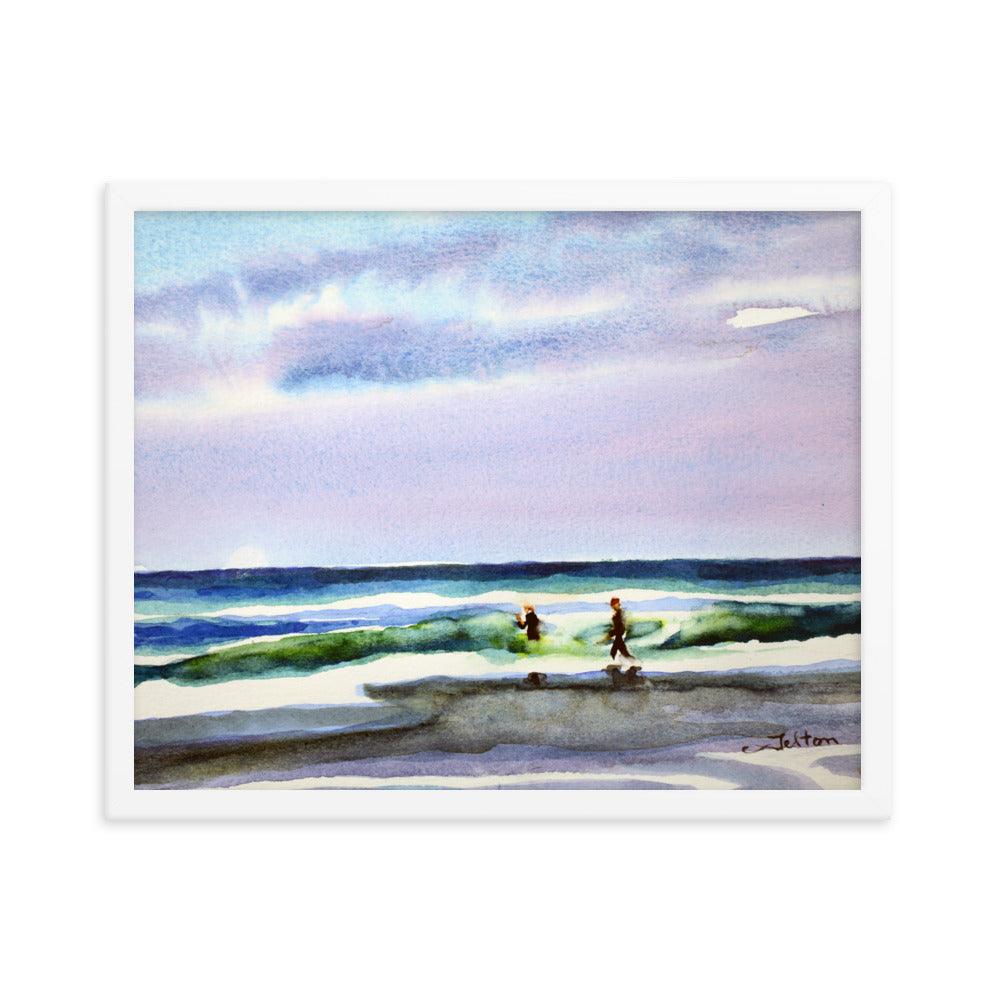 Afternoon surfers Framed poster - Julianne Felton