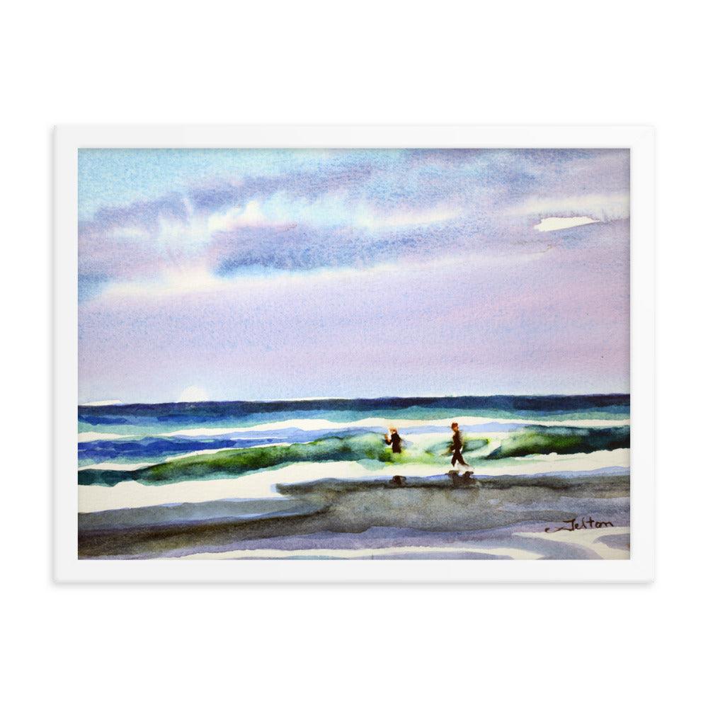 Afternoon surfers Framed poster - Julianne Felton