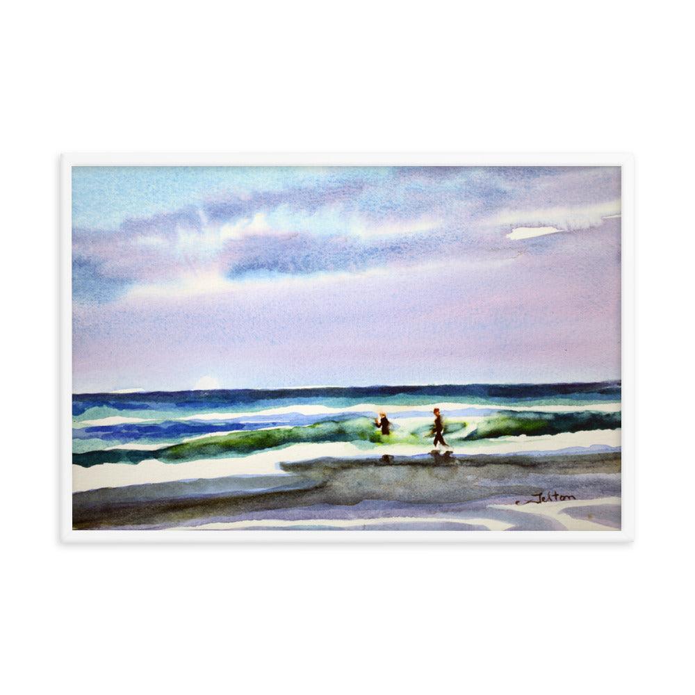 Afternoon surfers Framed poster - Julianne Felton