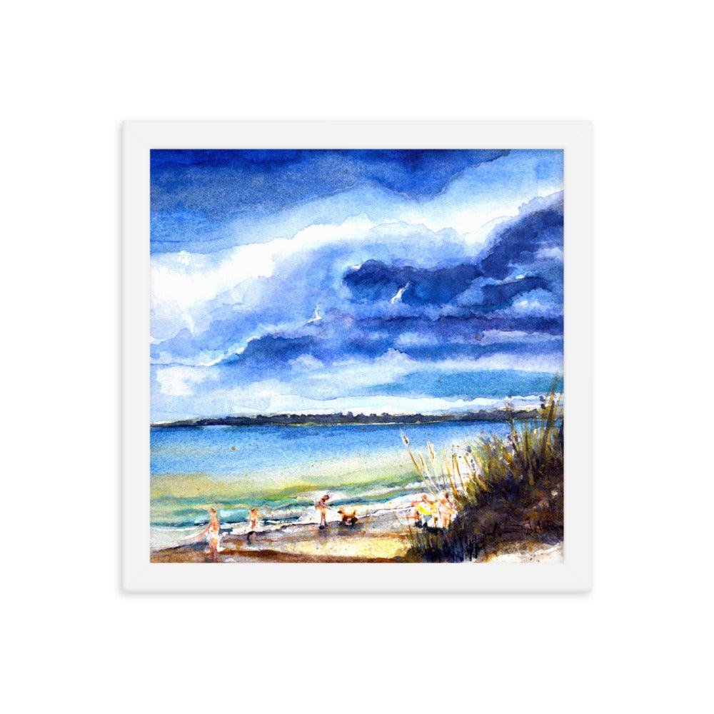 Dog Beach Ponce Inlet Framed poster - Julianne Felton