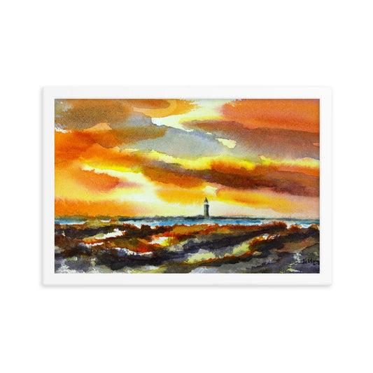 Smyrna Dunes to Ponce Inlet Framed poster - Julianne Felton