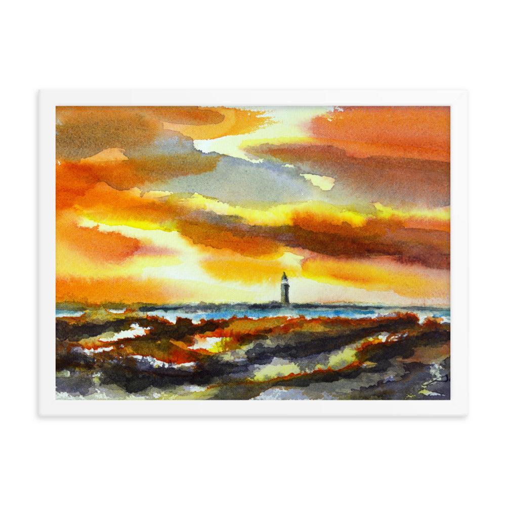 Smyrna Dunes to Ponce Inlet Framed poster - Julianne Felton